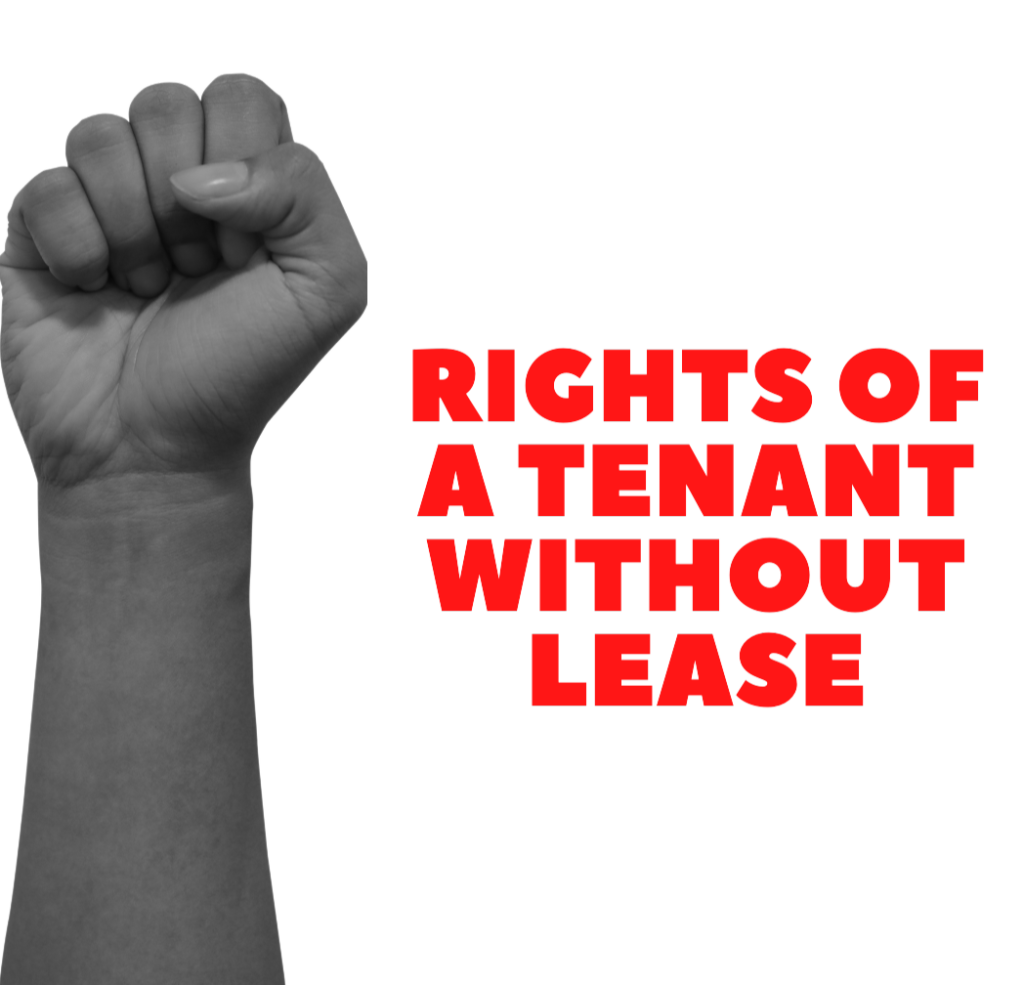 Rights of a tenant without lease