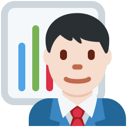 Man Office Worker Light Skin Tone